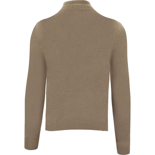 Malo Beige High Neck Cashmere Sweater Malo