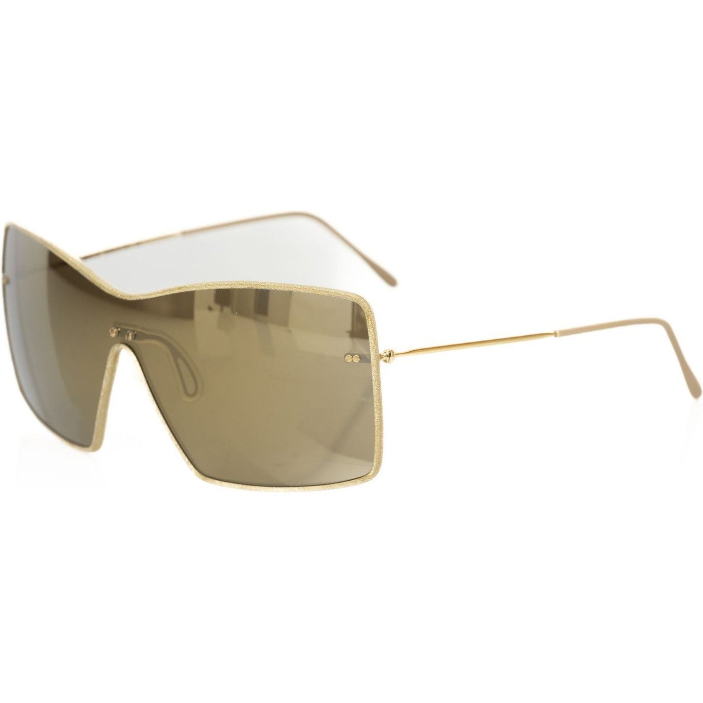 Elegant Metallic Shield Sunglasses