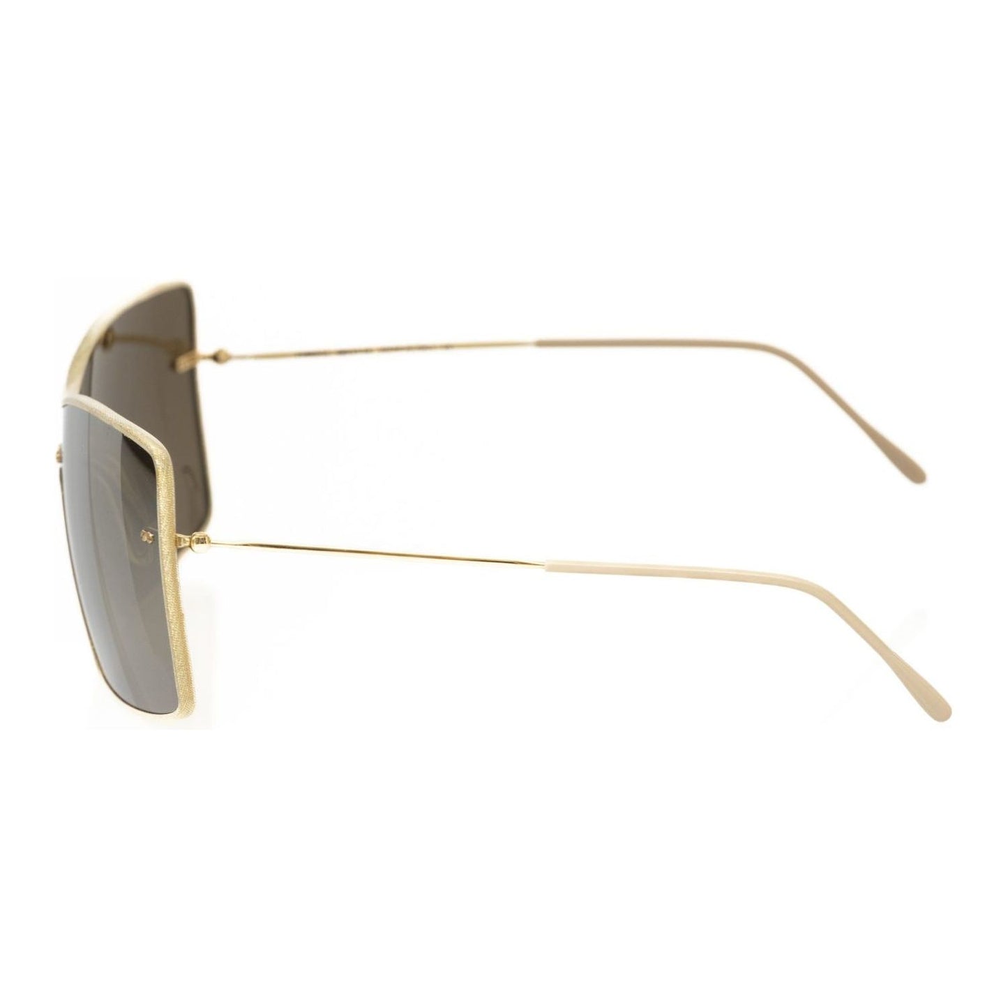 Frankie Morello Gold Metallic Fiber Women Sunglasses