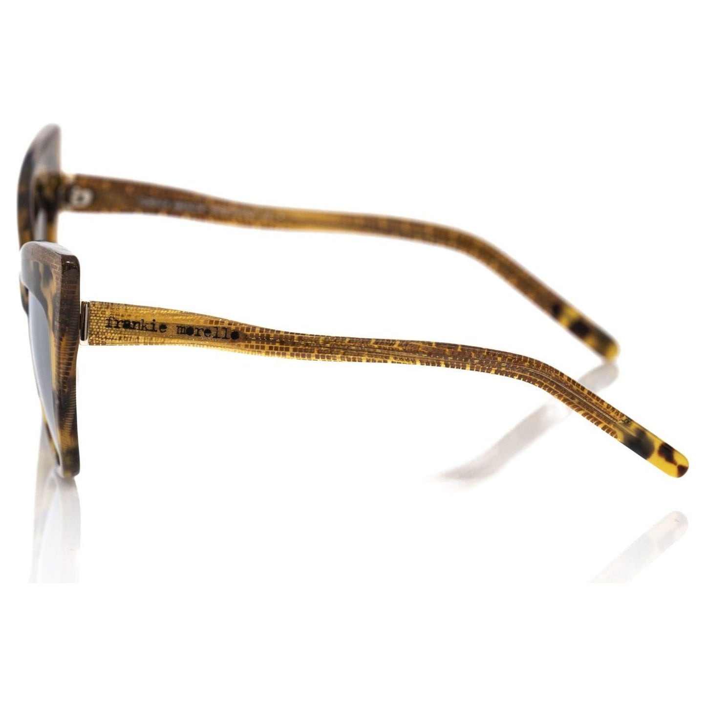 Glitter-Edged Cat Eye Sunglasses in Yellow