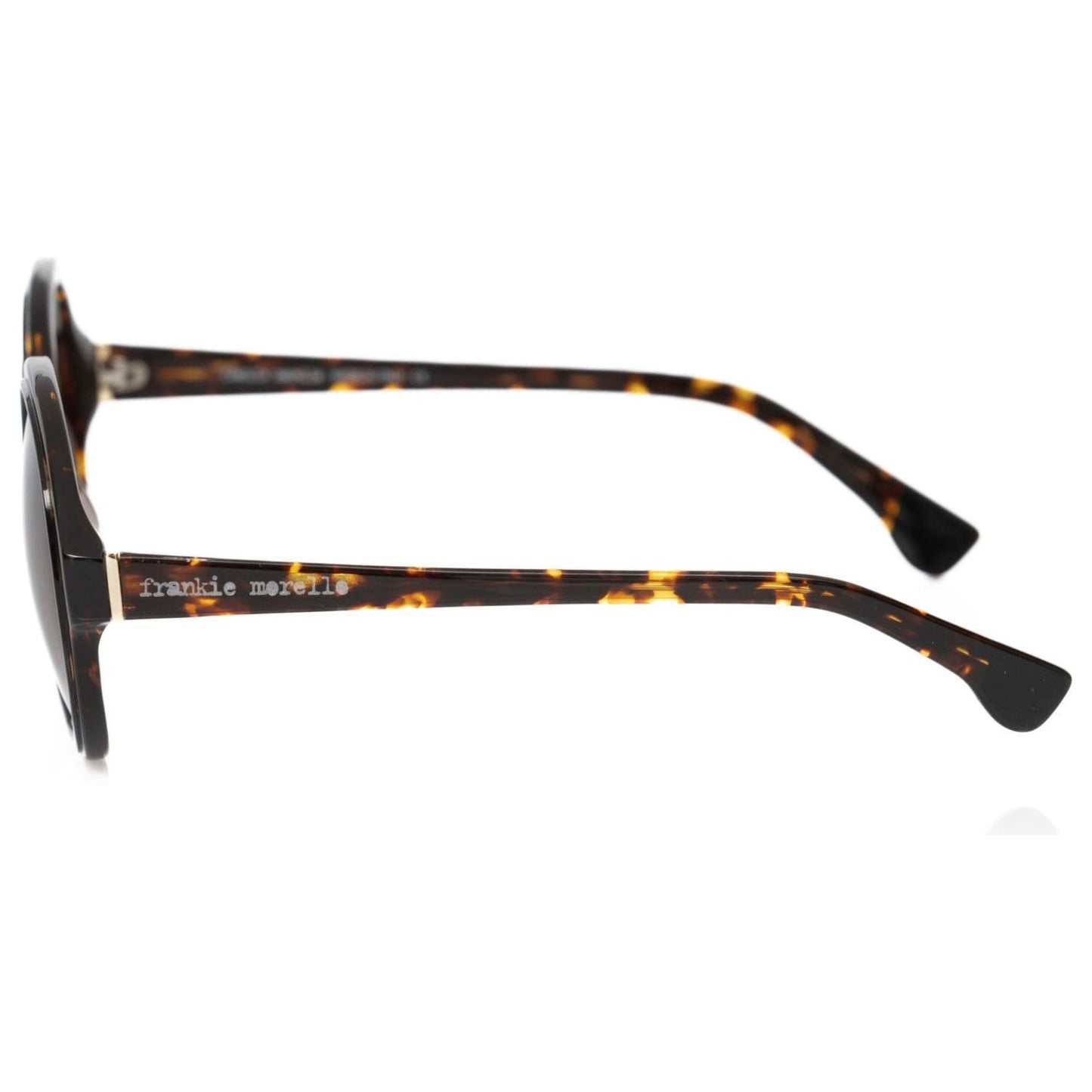 Chic Black Turtle Pattern Round Sunglasses