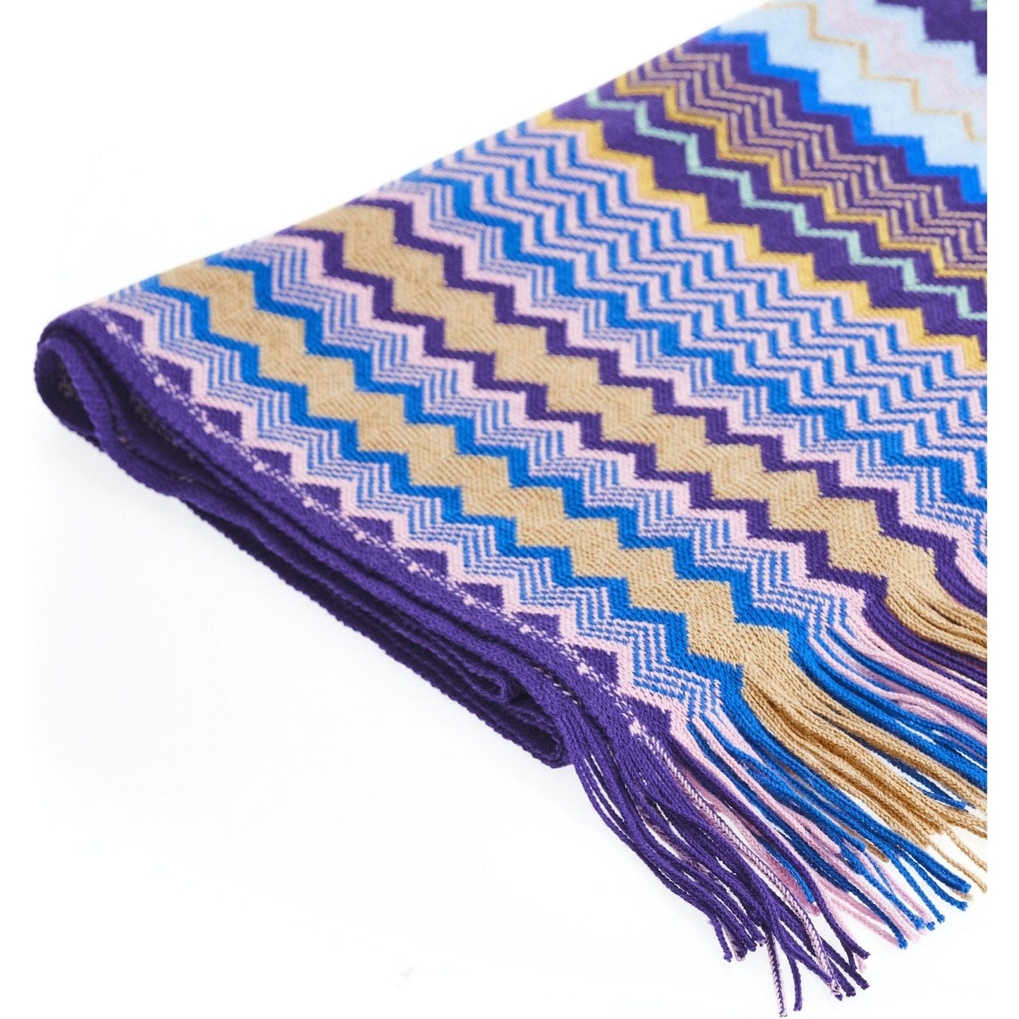 Geometric Pattern Fringed Luxury Scarf