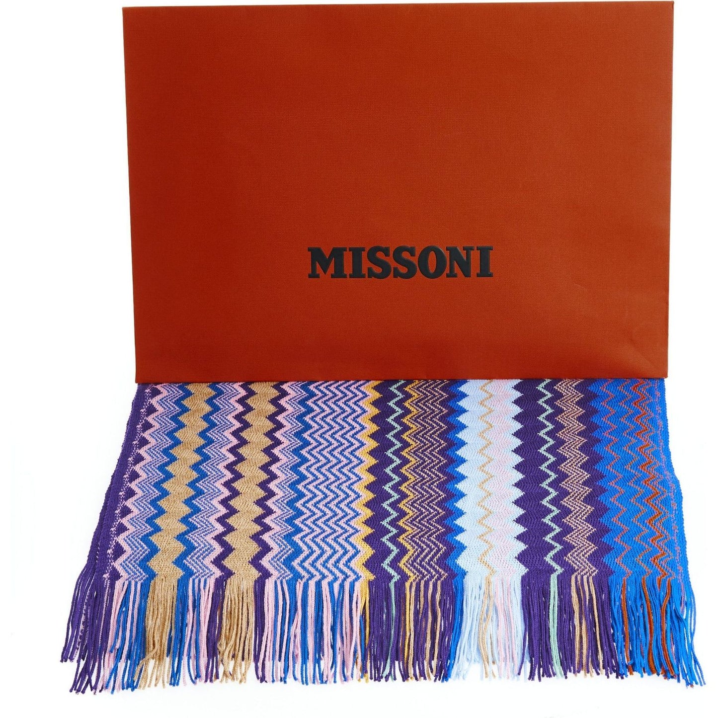 Geometric Pattern Fringed Luxury Scarf