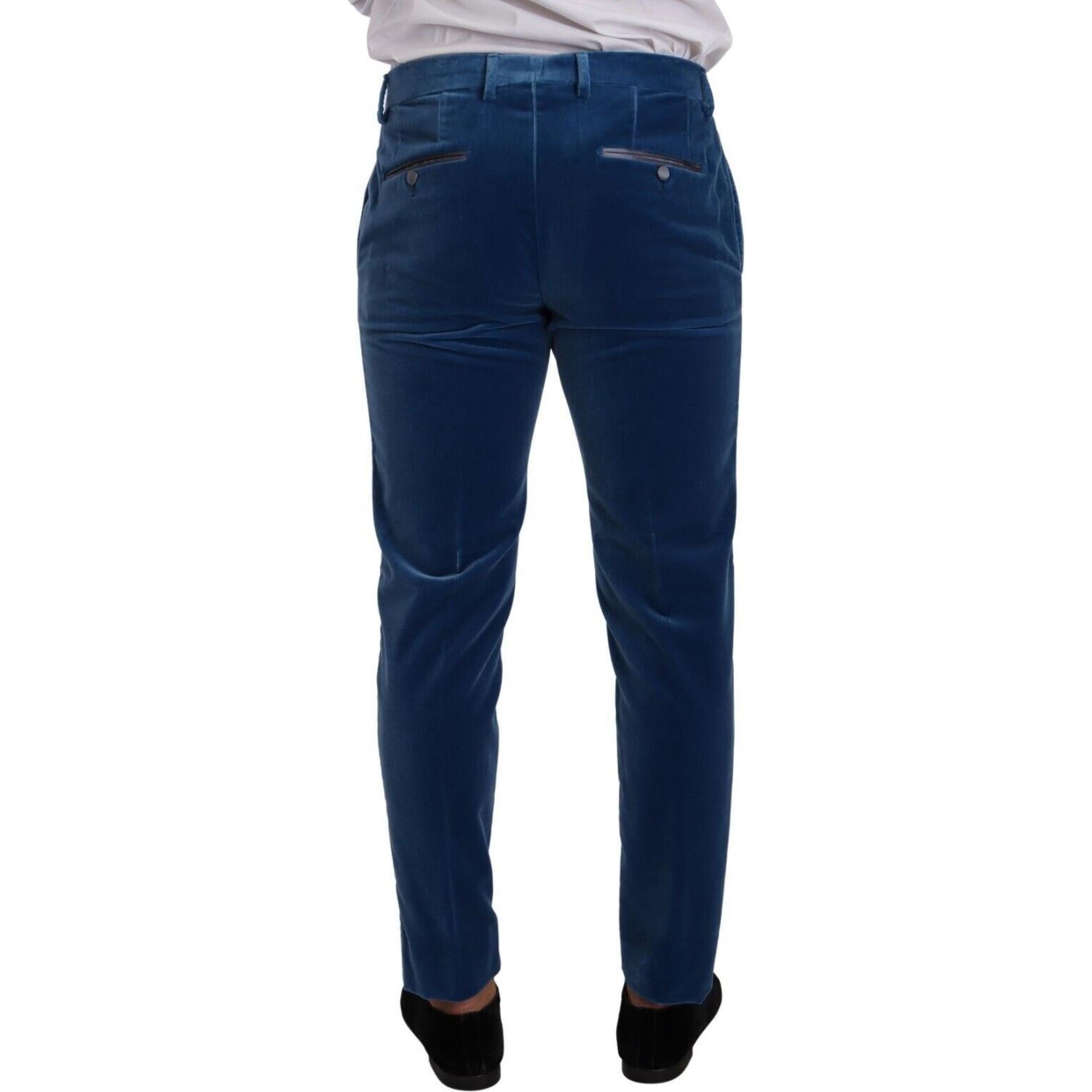 Dolce & Gabbana Blue SICILIA Velvet Slim Fit 2 Piece Suit