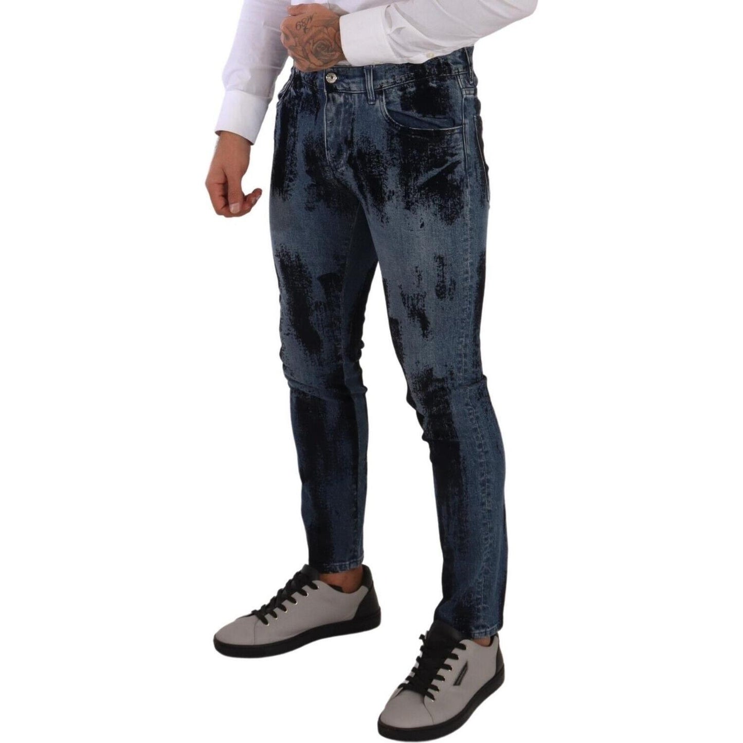 Italian Designer Skinny Slim Fit Jeans