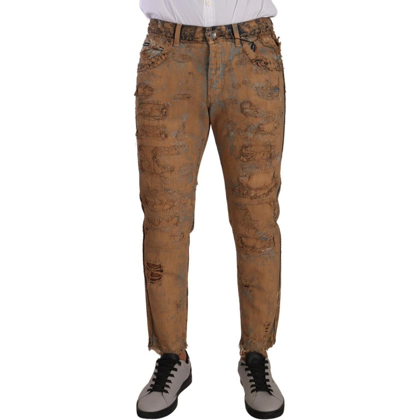 Authentic Distressed Denim Classic Trousers