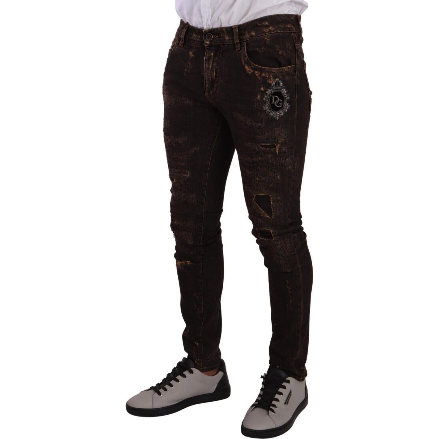 Slim Fit Distressed Skinny Denim Jeans