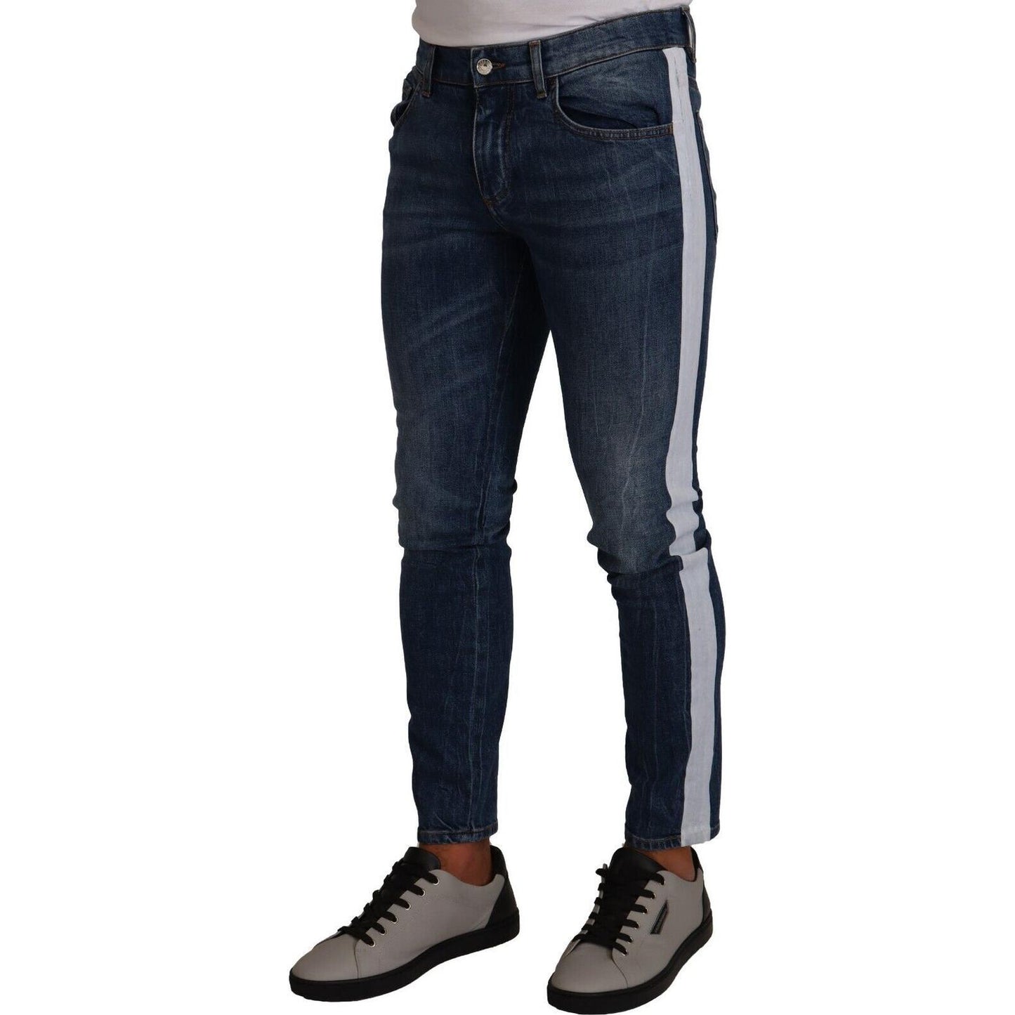 Slim Fit Blue Washed Denim Jeans