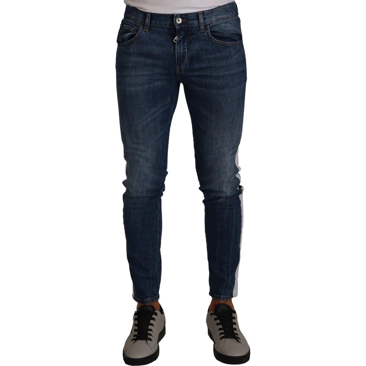 Slim Fit Blue Washed Denim Jeans