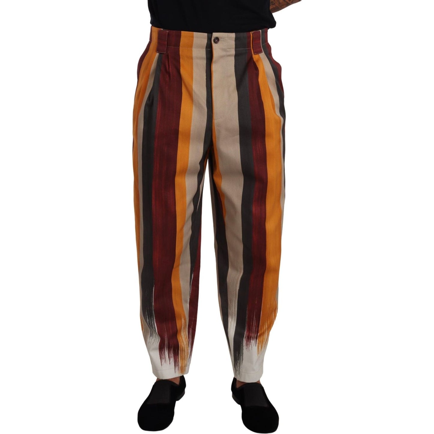 Elegant Striped Skinny Trousers