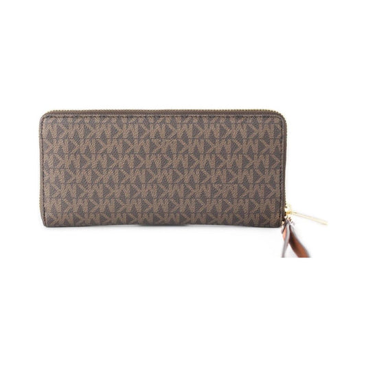 Jet Set Travel Large Brown Signature Continental Wristlet Wallet