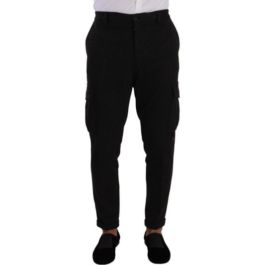 Sleek Skinny Cargo Pants in Timeless Black