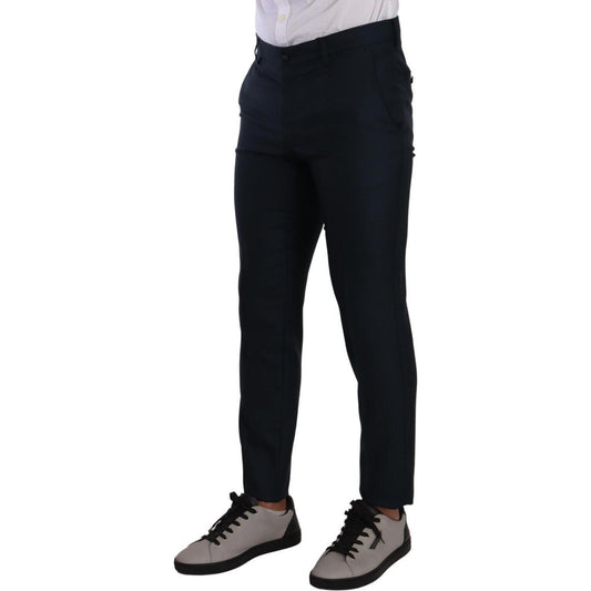 Elegant Slim Fit Cashmere-Silk Dress Pants