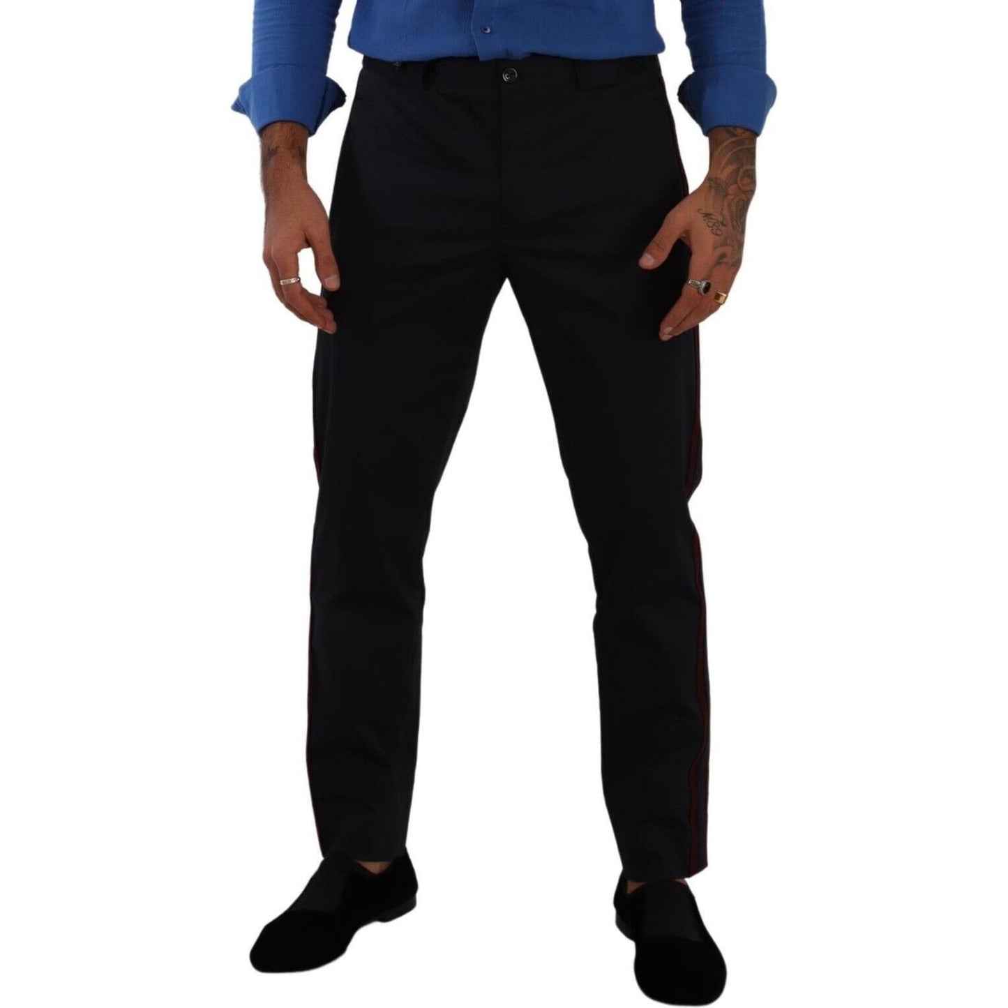 Chic Slim Fit Chinos Pants in Blue