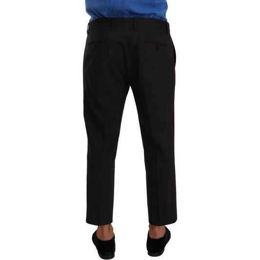 Elegant Cropped Wool Stretch Pants