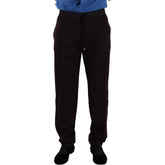 Dolce & Gabbana Bordeaux Cotton Mens Skinny Trouser Pants