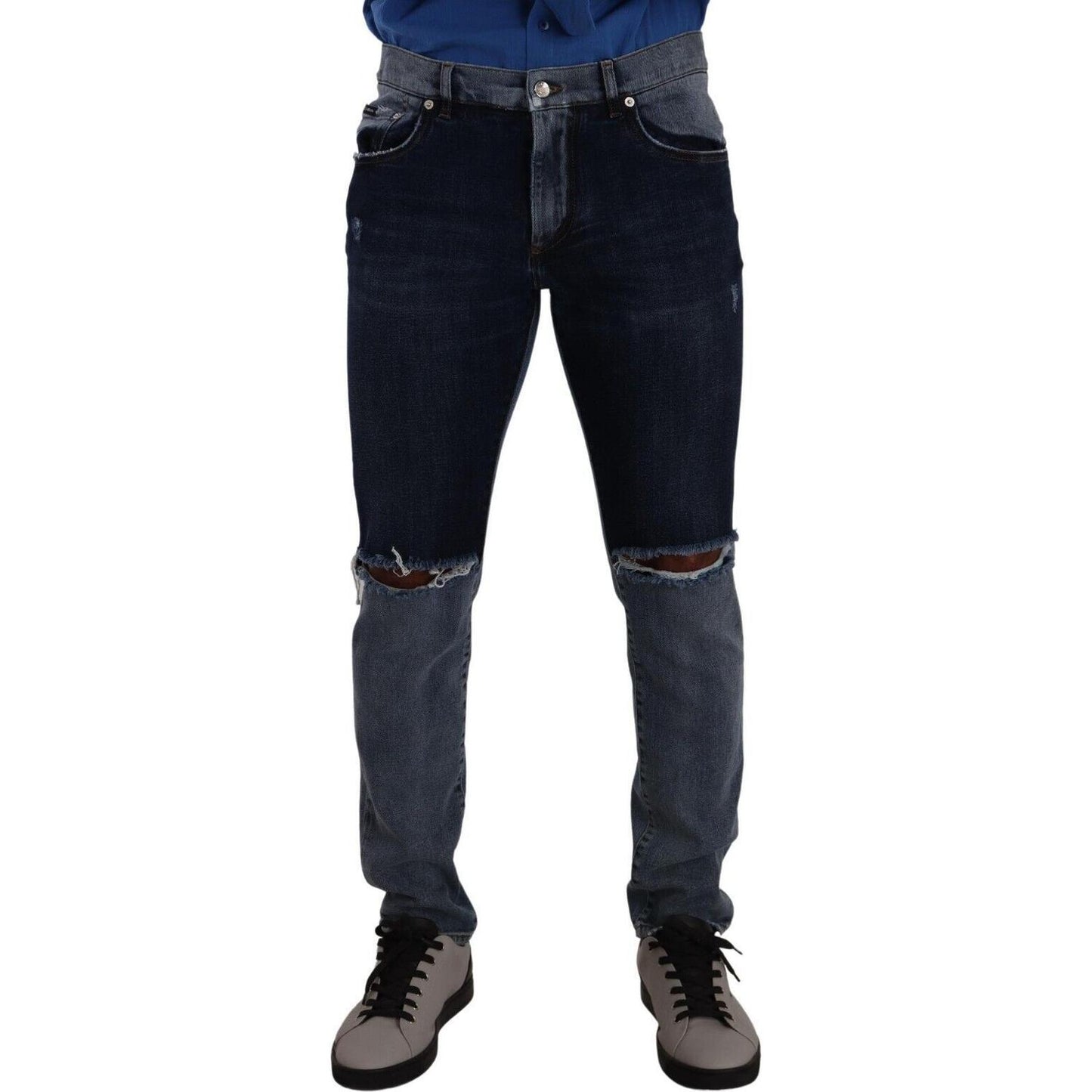 Chic Slim Fit Tattered Denim