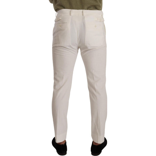 Elegant Slim Fit Cotton Trousers