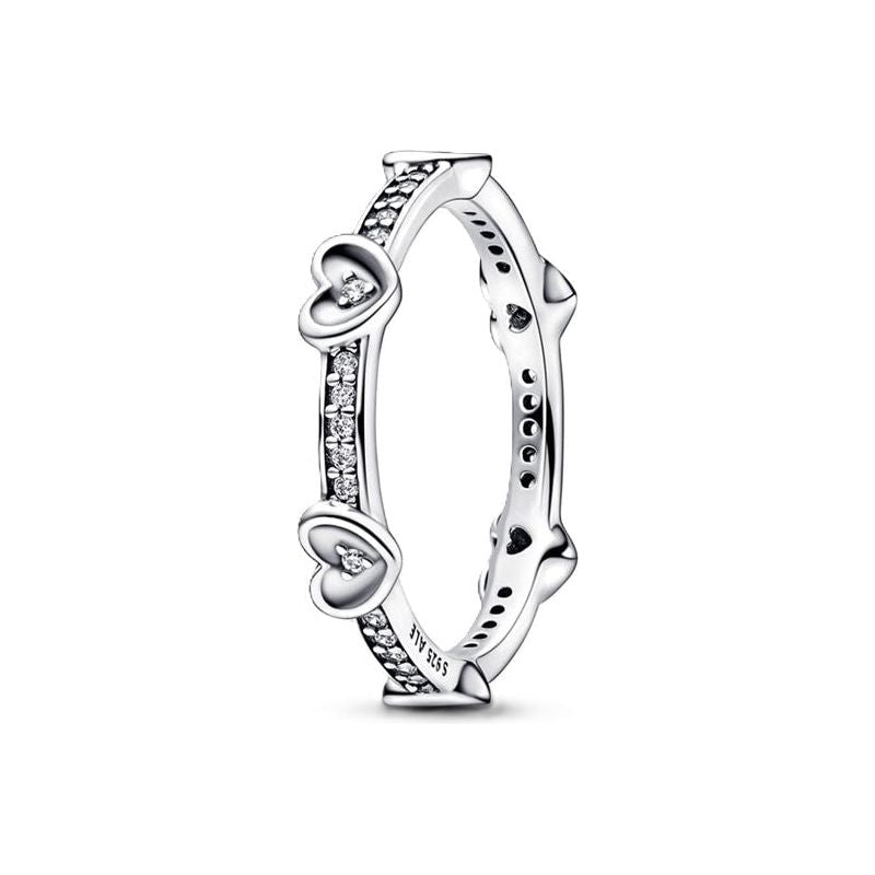 PANDORA JEWELS Mod. RADIANT SPARKLING HEARTS - RING - Size 50 ***SPECIAL PRICE***-0