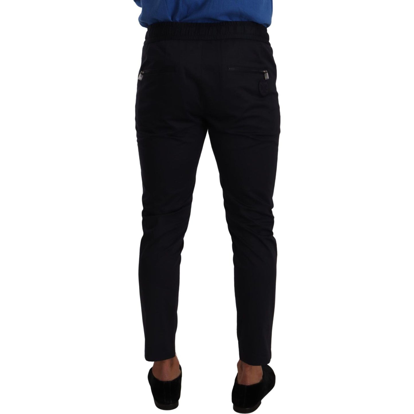 Elegant Dark Blue Skinny Jogging Pants