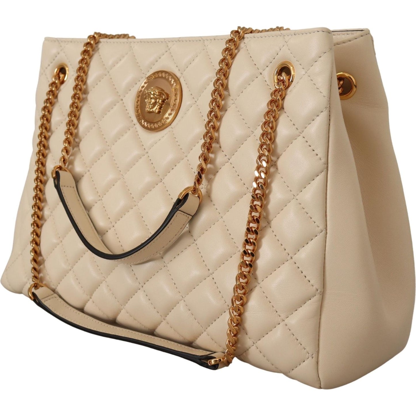 Elegant Quilted Nappa Leather Tote