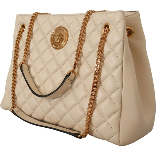 Elegant Quilted Nappa Leather Tote