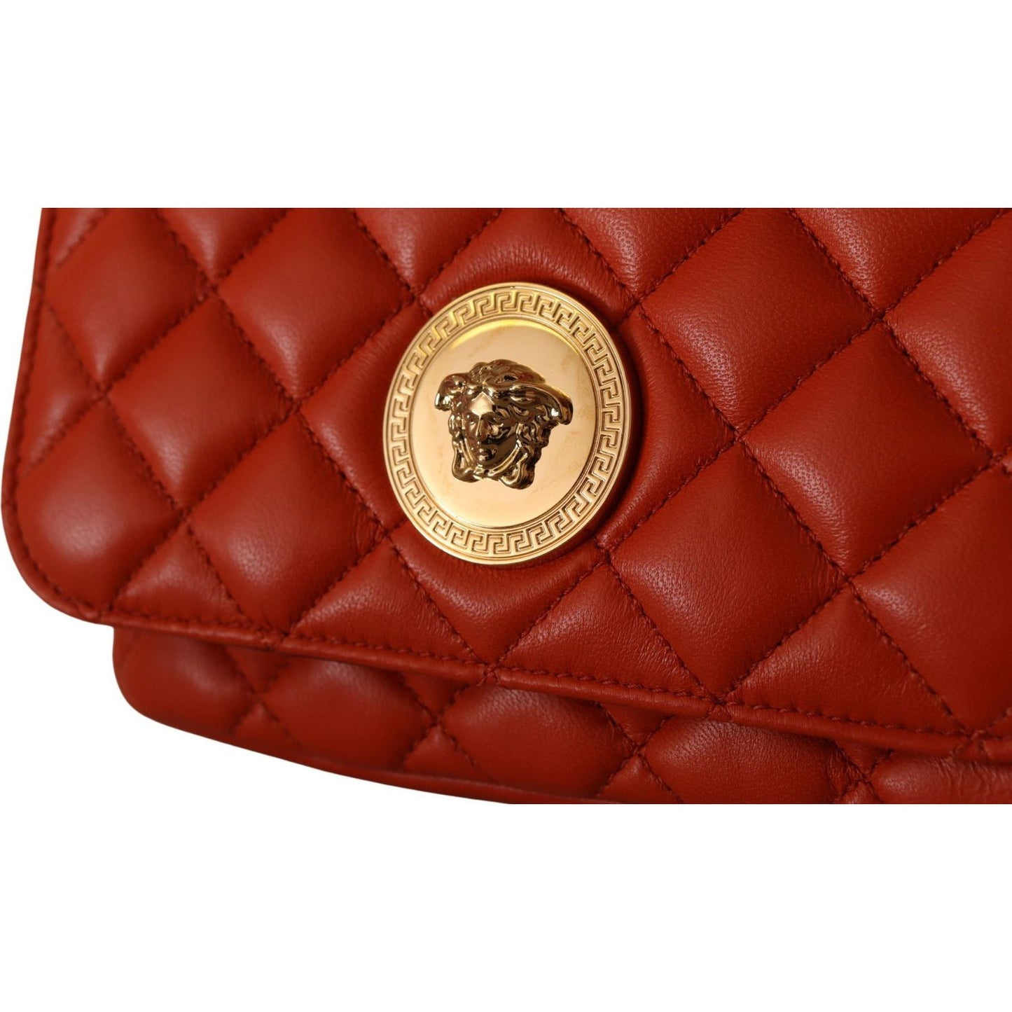 Elegant Red Nappa Leather Crossbody Bag