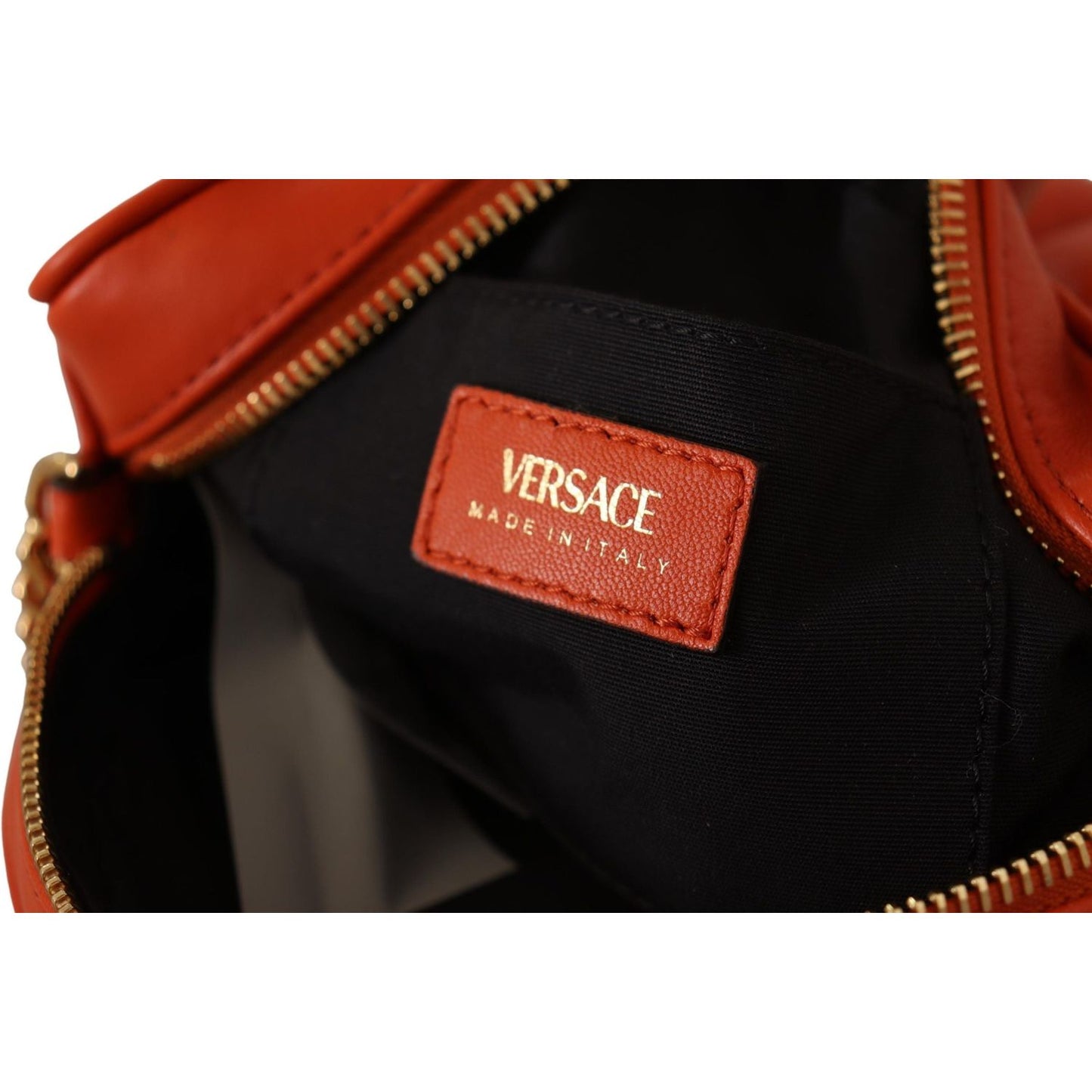 Versace Red Nappa Leather Medusa Round Crossbody Bag Crossbody Bag