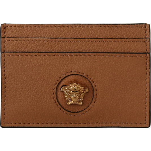 Elegant Medusa Calf Leather Card Holder