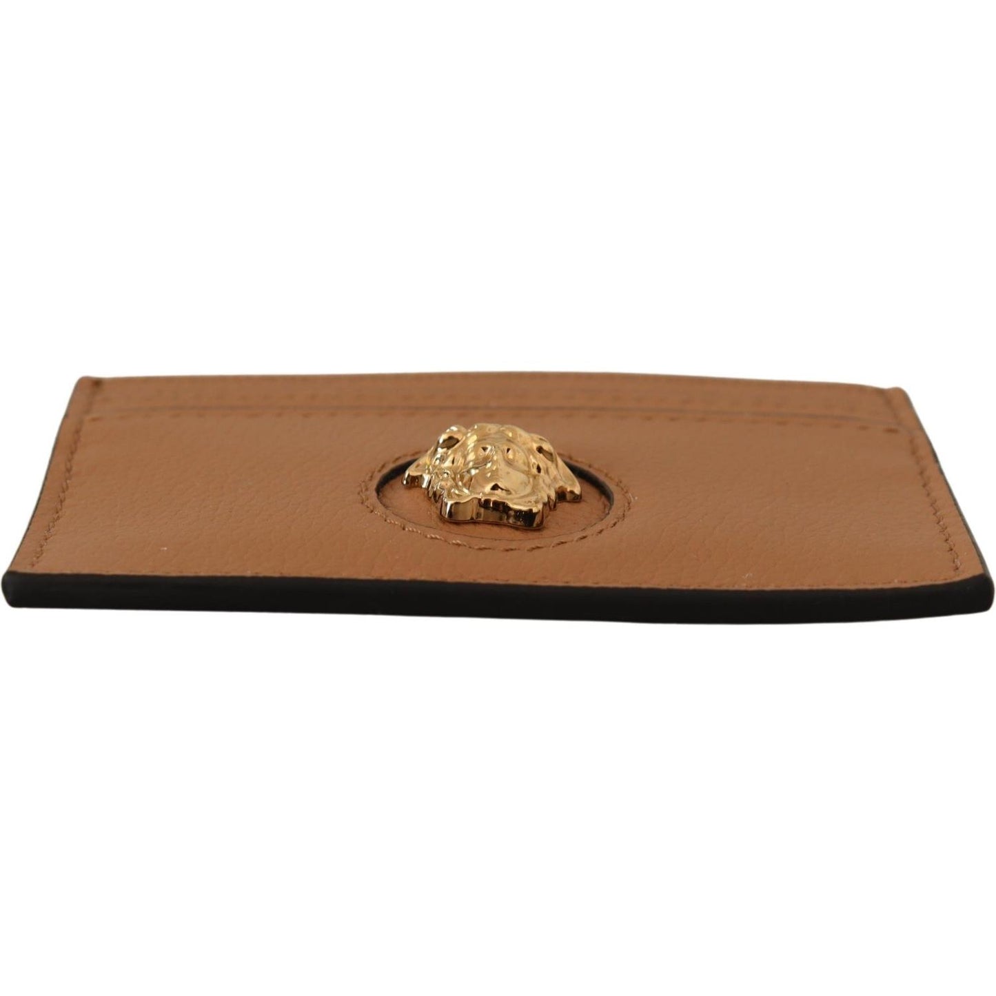 Elegant Medusa Calf Leather Card Holder