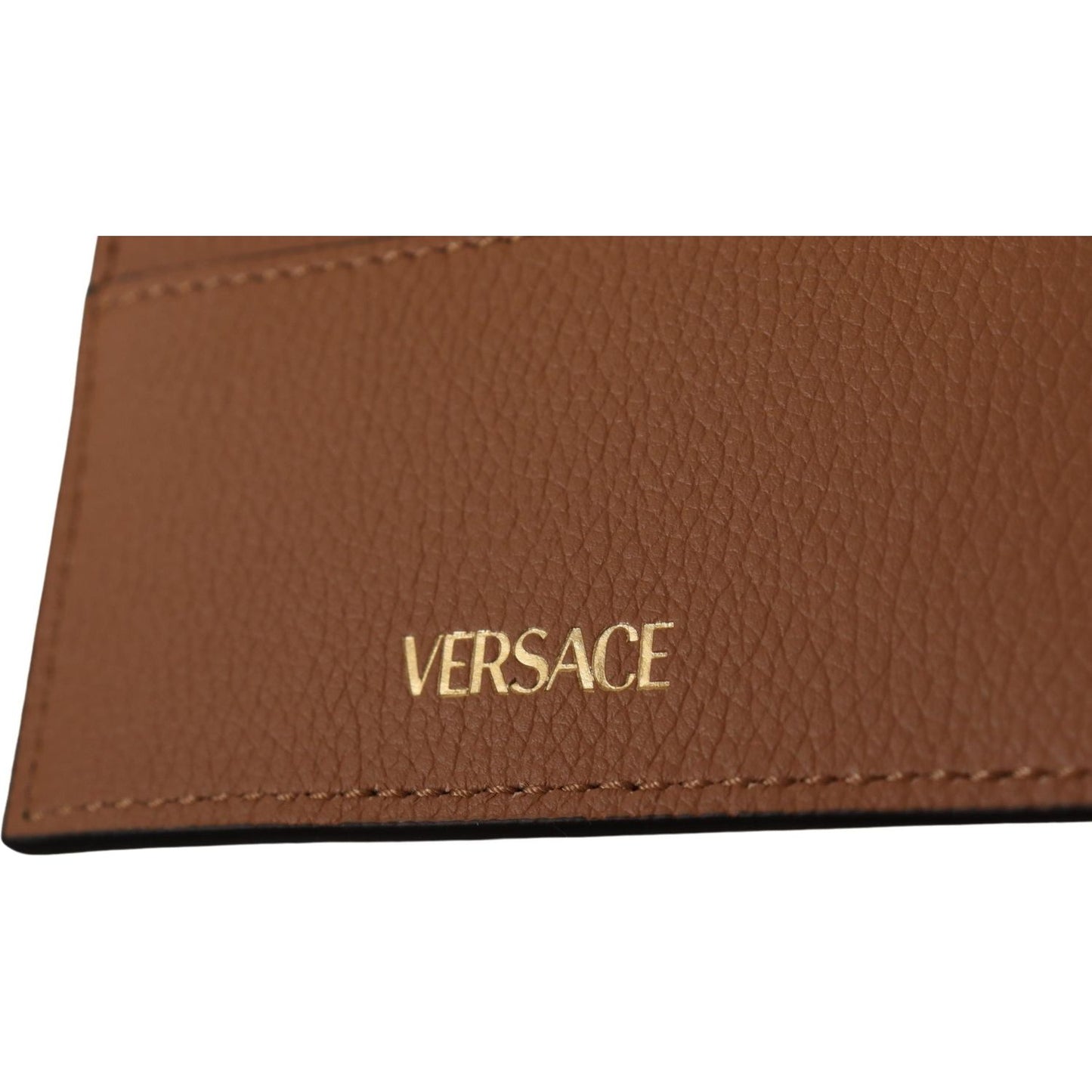 Elegant Medusa Calf Leather Card Holder