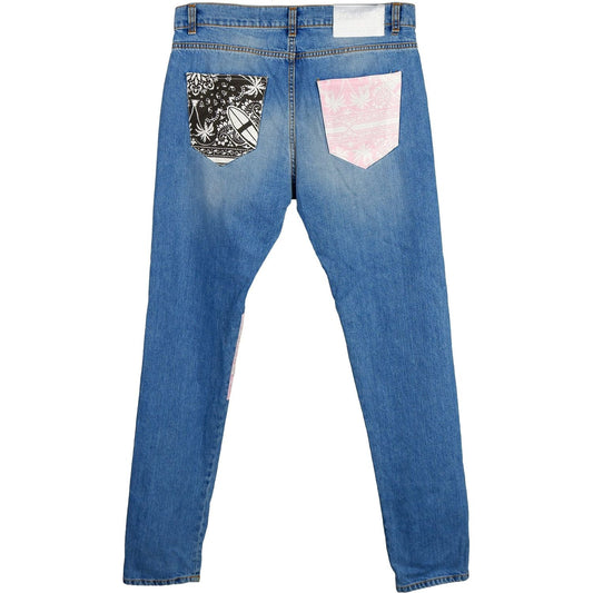 Comme Des Fuckdown Abstract Patchwork Men's Designer Jeans Comme Des Fuckdown