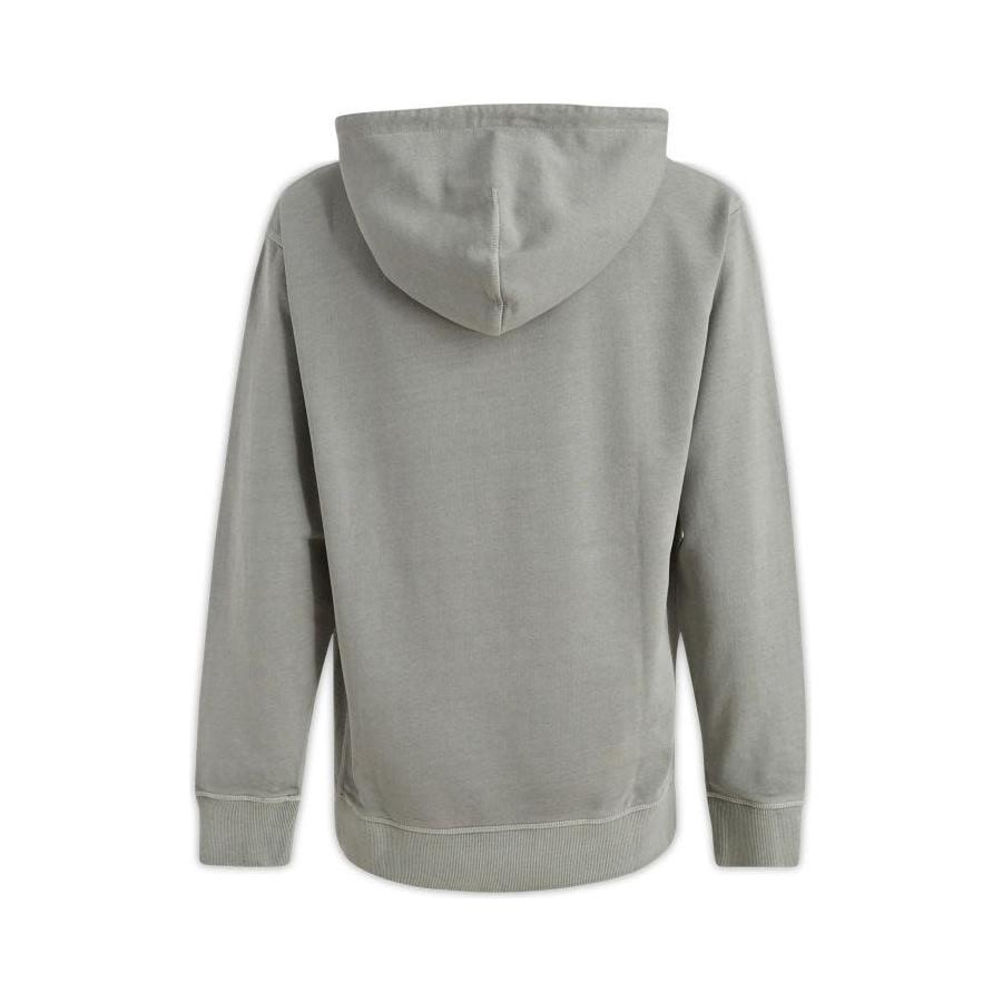 Elegant Grey Cotton Hooded Sweatshirt