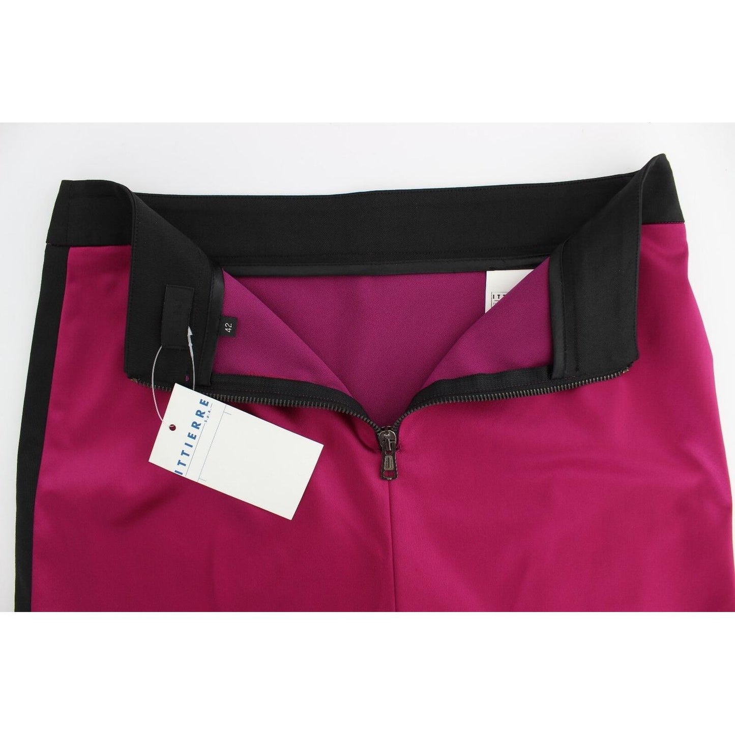 Elegant Pencil Skirt in Black and Pink