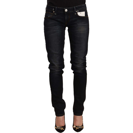 Chic Black Washed Skinny Jeans for Her