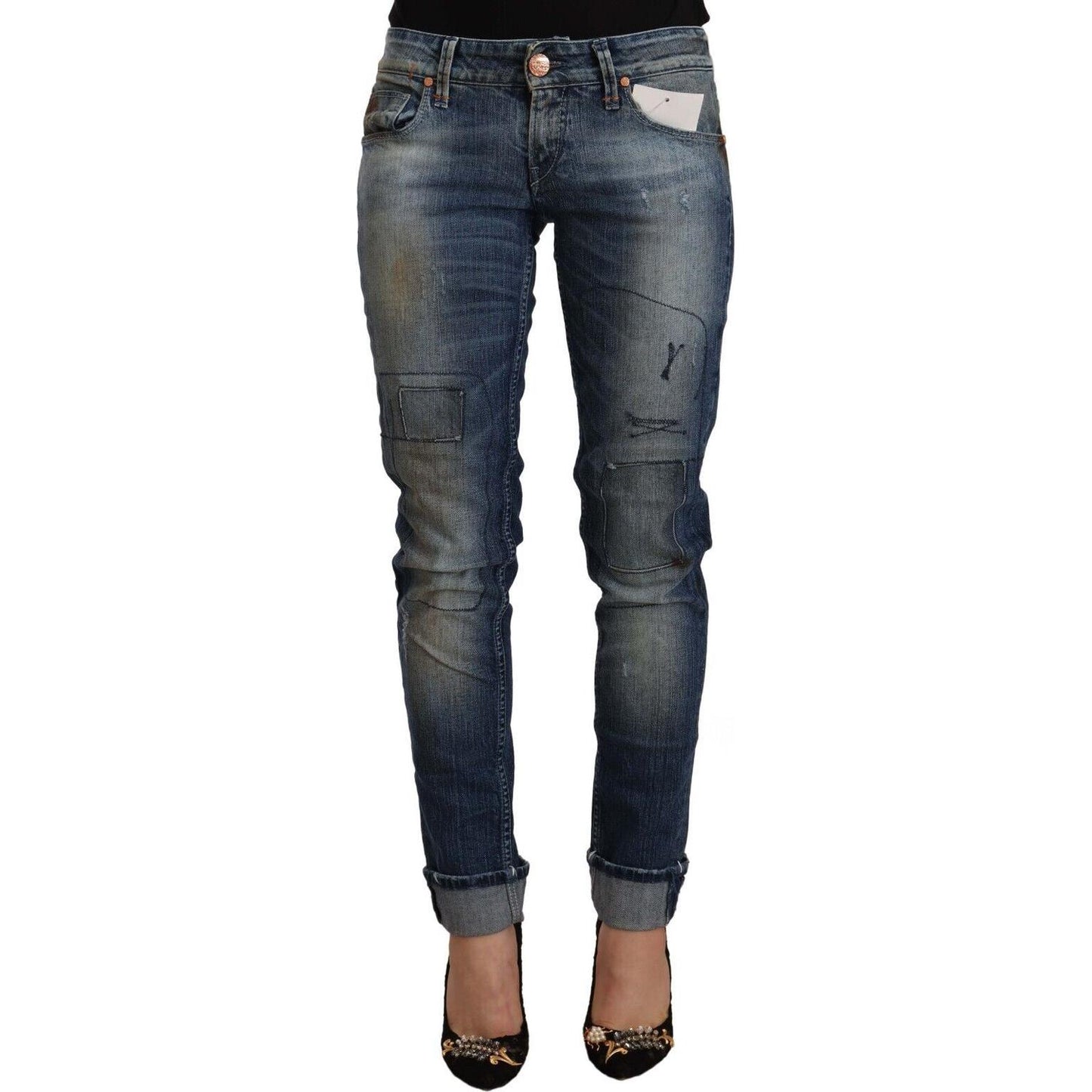 Chic Blue Washed Skinny Denim Serenade