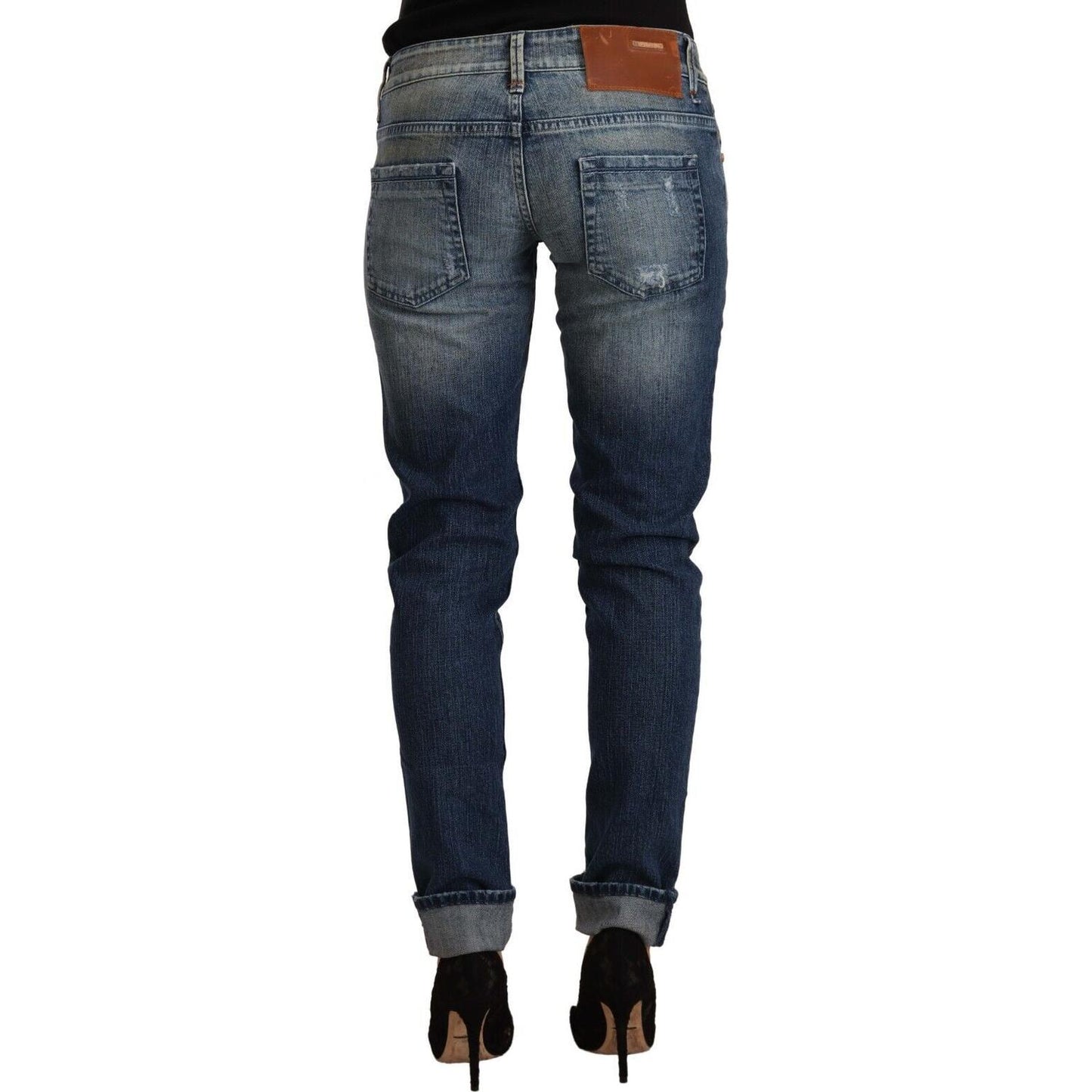 Chic Blue Washed Skinny Denim Serenade