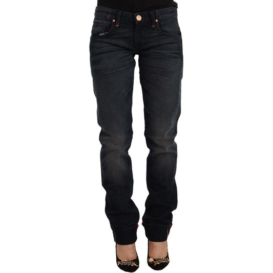 Sleek Black Washed Skinny Jeans