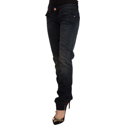 Sleek Black Washed Skinny Jeans