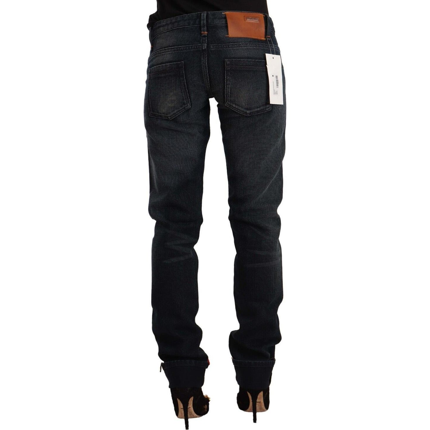 Sleek Black Washed Skinny Jeans