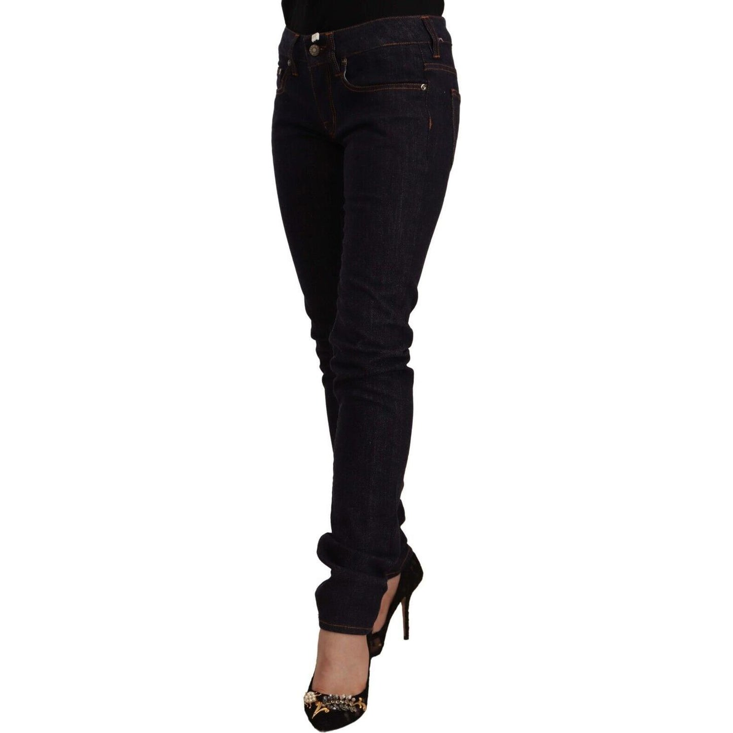 Chic Black Slim Fit Designer Jeans