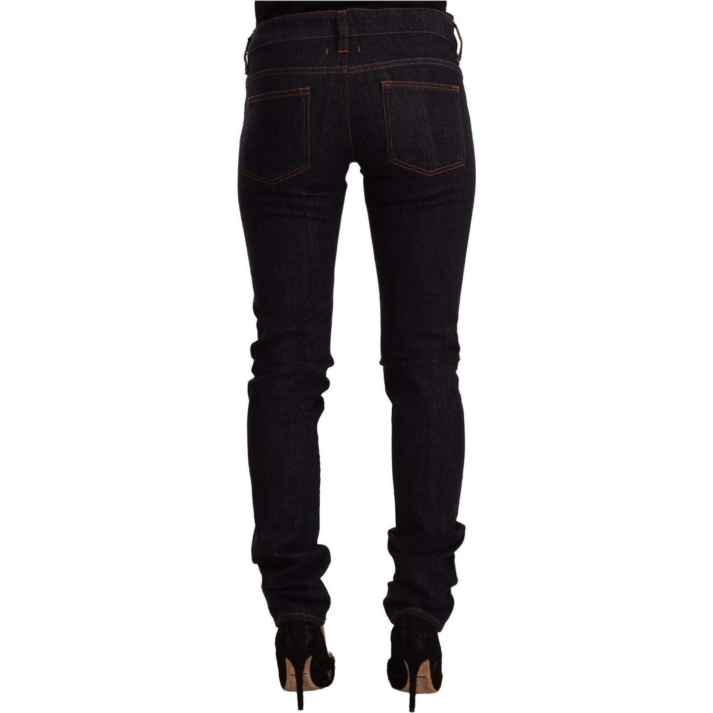 Chic Black Slim Fit Designer Jeans