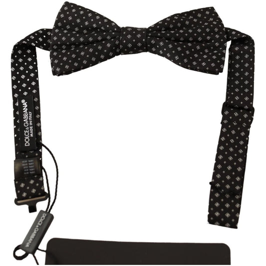 Elegant Silk Black Fantasy Bow Tie