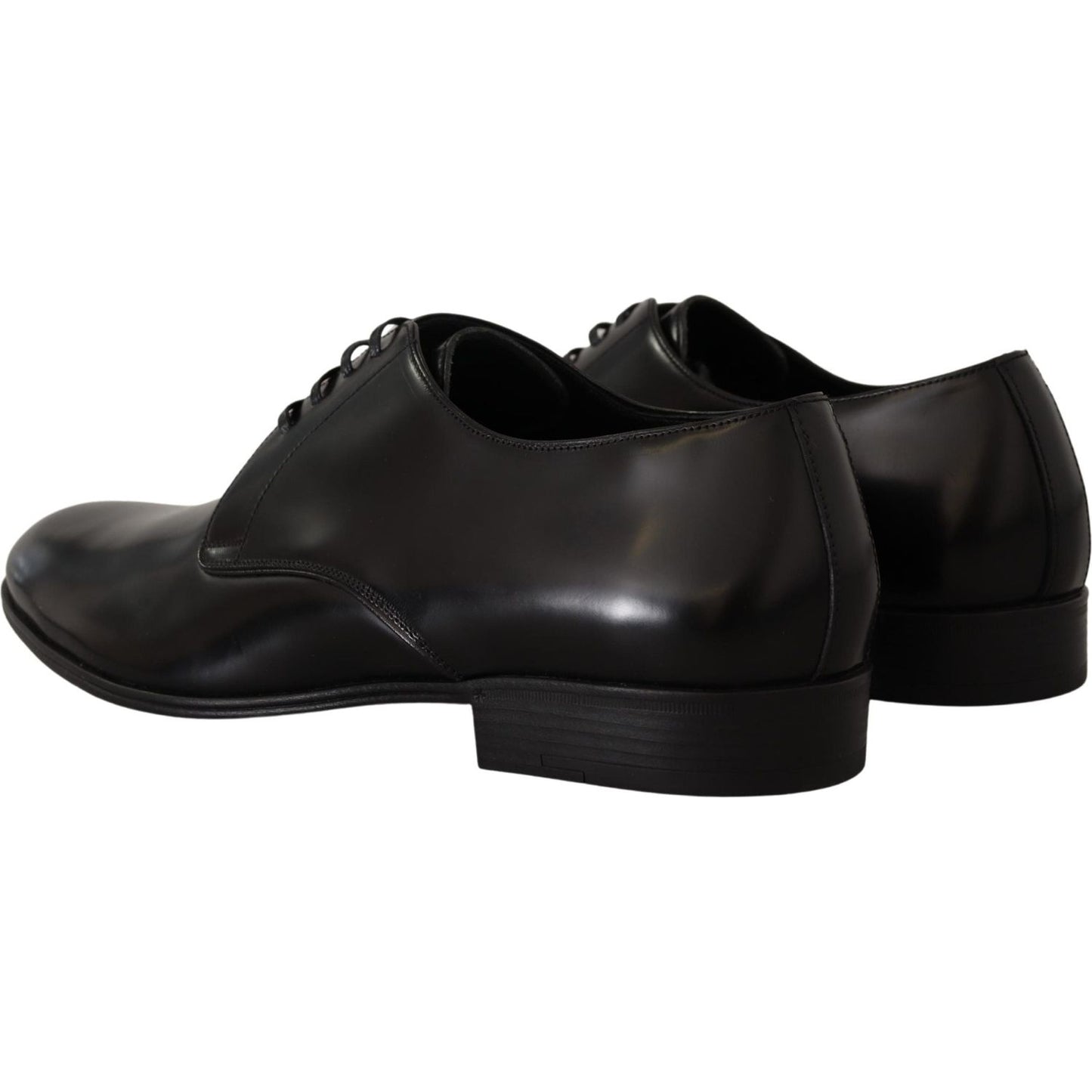 Elegant Black Leather Derby Shoes