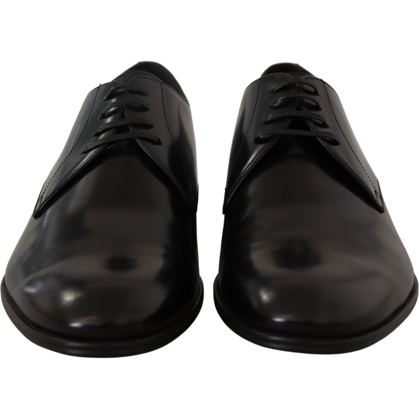 Elegant Black Leather Derby Shoes