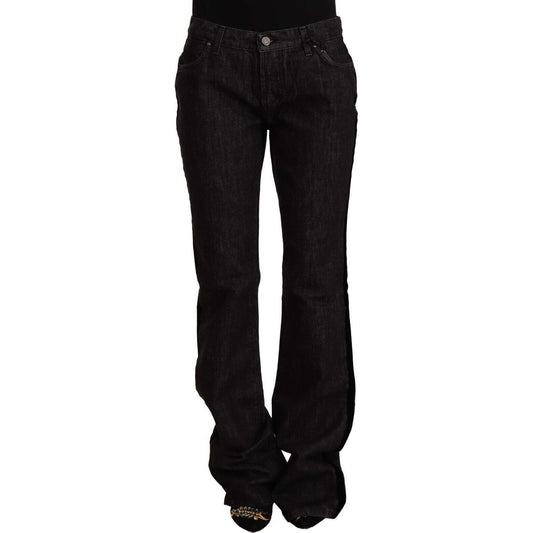 Sleek Mid Waist Bootcut Designer Jeans