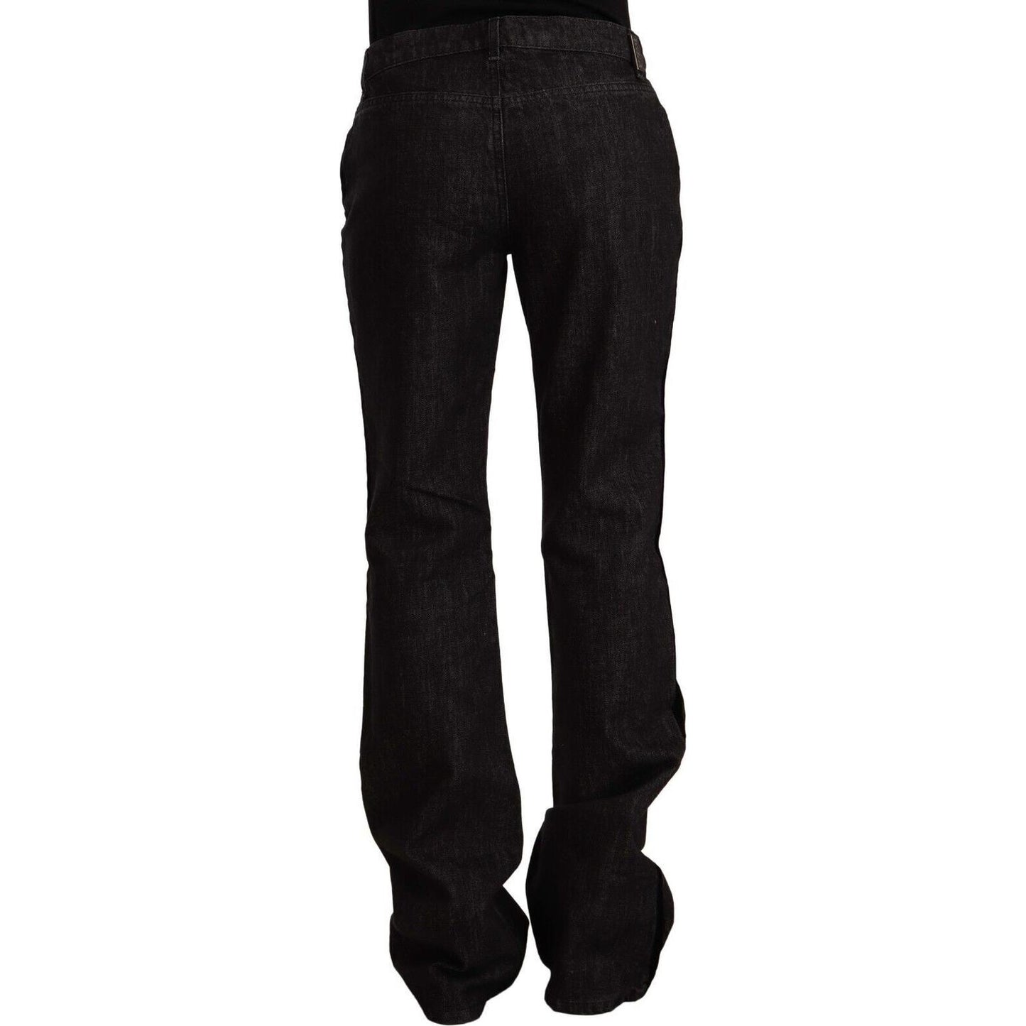 Sleek Mid Waist Bootcut Designer Jeans