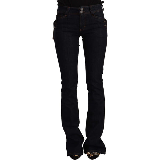 Chic Flared Mid-Waist Black Jeans