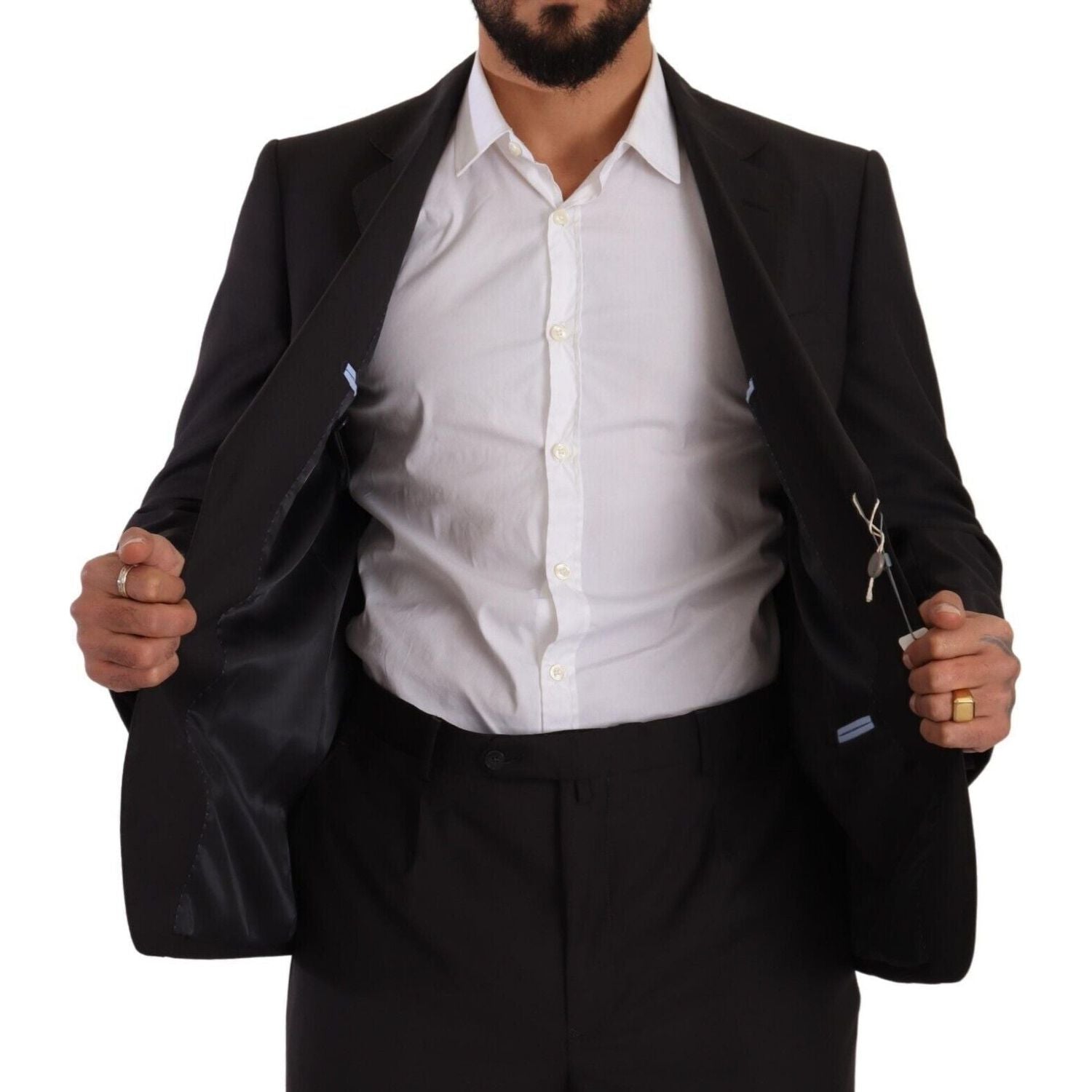 Domenico Tagliente Dark Gray Single Breasted Formal Suit