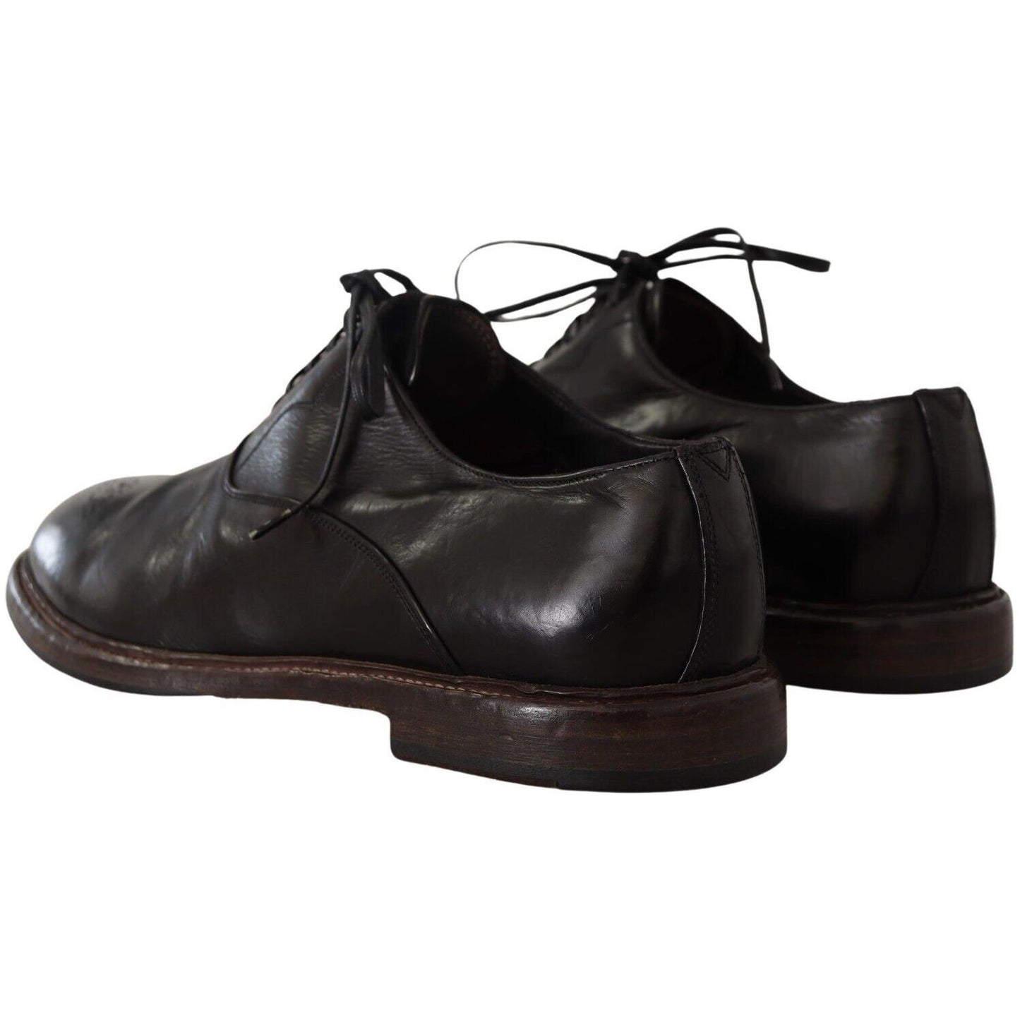 Elegant Black Leather Derby Formal Shoes